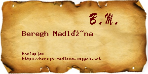 Beregh Madléna névjegykártya